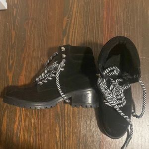 Steve Madden suede combat boots